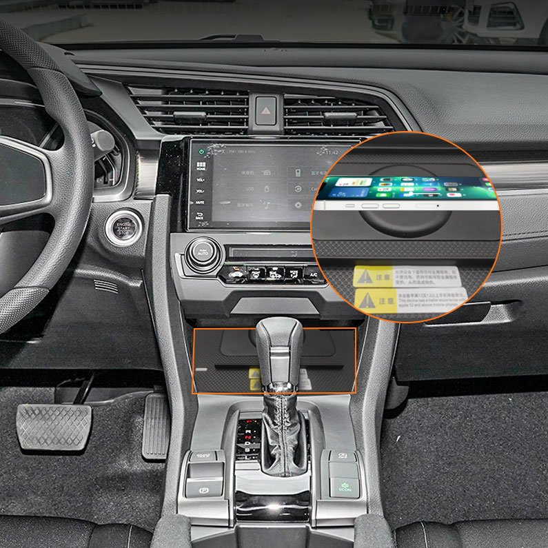 Factory Manufacturing New Products 2017-2022 15w Wireless Charger Kits Phone Charger for Honda Civic 10th 2017-2020